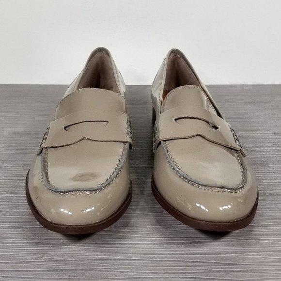 SARTO BY FRANCO SARTO Jolette Loafers, Taupe Patent Leather, Womens Size 6.5 M - Picture 2 of 14